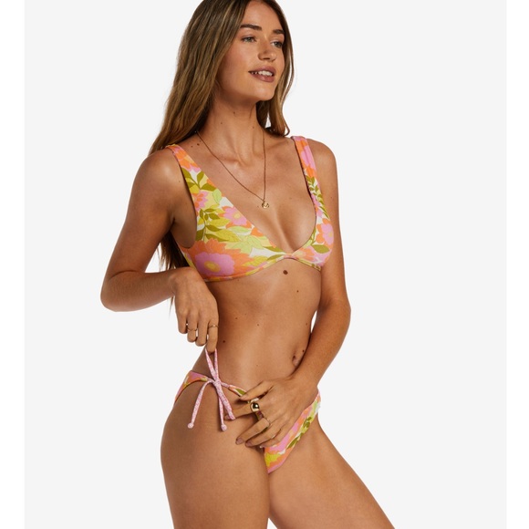 🔥🔥BILLABONG - REVERSIBLE SUMMER FOLK AVA TANK TIE SIDE MED BIKINI SET🔥🔥 - Picture 2 of 12